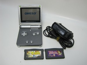 Nintendo Gameboy Advance Sp Silver Grafite Model Ags 001 With Game Ebay