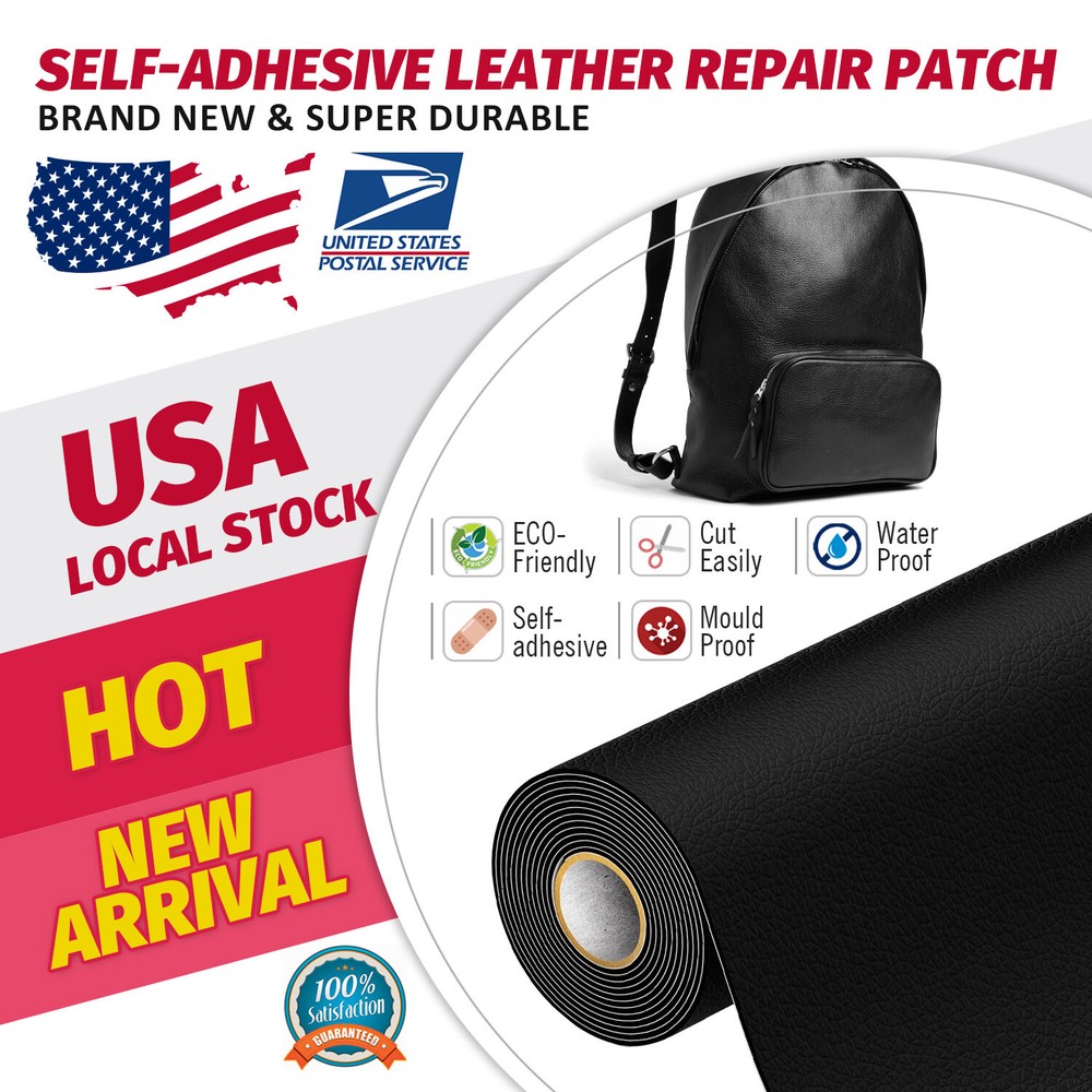 Leather Repair Kit Self-Adhesive Patch Stick on Sofa Clothing Car Seat Couch US
