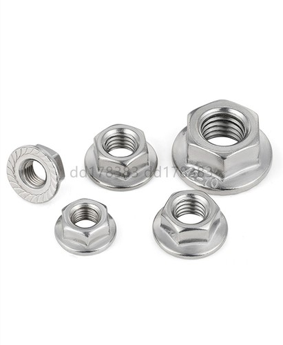 Black 304 Stainless Steel Hex Flange Nuts Serrated Lock Nut M3 M4 M5 M6 - View #10
