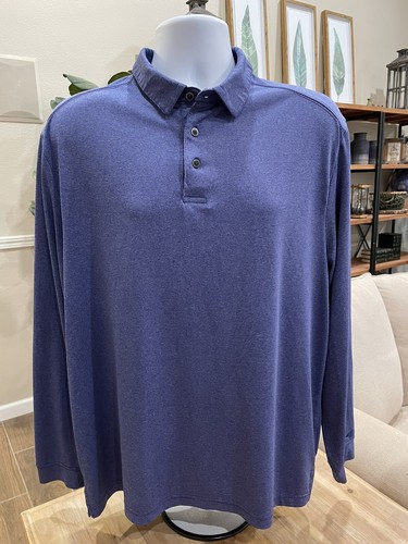 Poly Long Sleeve Polo Shirt Size L 