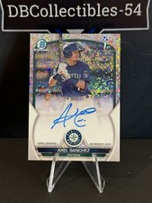 2023 Bowman Chrome Axel Sanchez 1st Speckle Auto 064/299 Seattle Mariners 