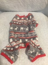Christmas Reindeer, Trees, Snowflakes Dog Pet Pajamas Size Extra Small New W/Tag