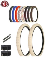 AltaLine BICYCLE WIRE BEAD DURABLE CRUISER TIRE 26 x 2.125 ROUGH KNOBBY 6pc SET.