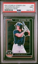 2021 PANINI STARS & STRIPES USA 69 JACKSON HOLLIDAY LONGEVITY BASE PSA 9