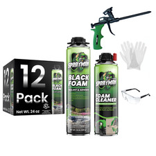 Sprayman Pro Black Gun Foam 24oz 12Pack Pond Waterfall Landscaping Gun Incl. Set