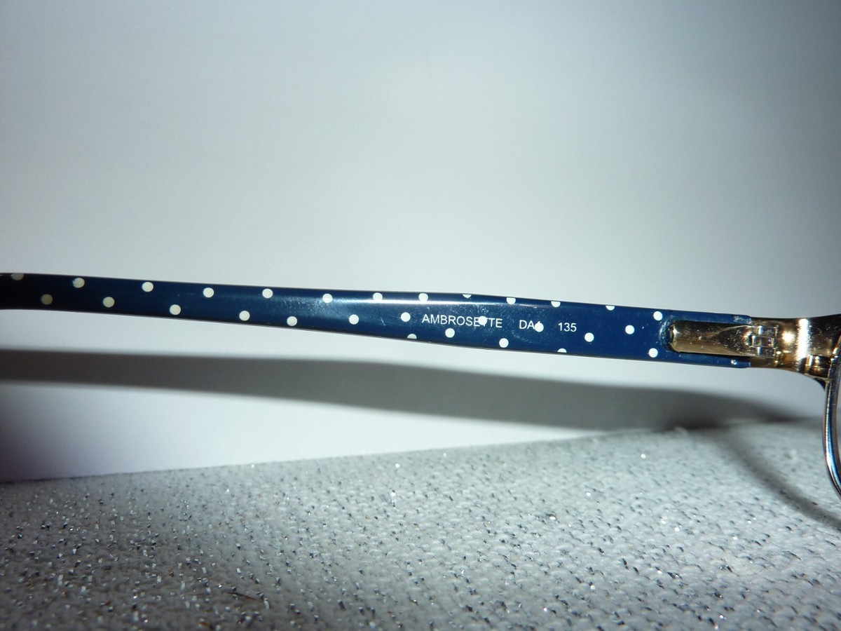 Kate Spade New York Ambrosette Eyeglass Frames-Navy Polka Dots-Rectangle Kate Spade New York Ambrosette Eyeglass Frames-Navy Polka  main image 3