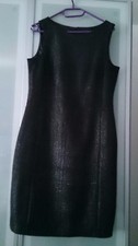 Esprit Collection Kleid wunderschön Größe 40 Stoff glänzend schwarz wie Boucle