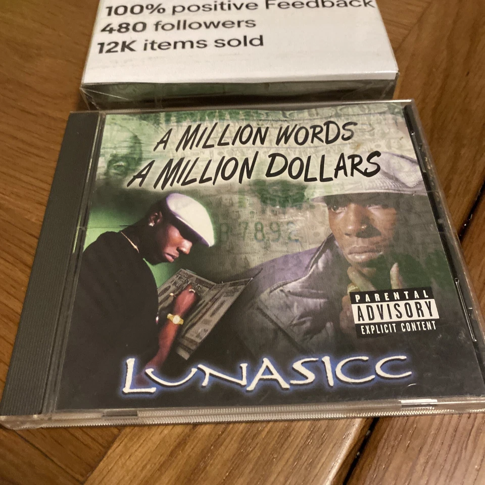 A Million Words, A Million Dollars,  Lunasicc 1998 AWOL Records rap USA IMPORT - image 2 of 4