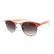 Round Half Top Polka Dot Sunglasses Women's Vintage Fashion