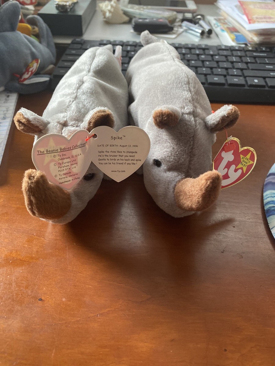 Beanie Baby Spike the Rhinoceros, rare with tag errors | eBay