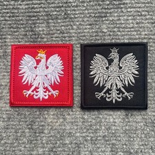 New Polish Army Coat of Arms Crest Embroidered Morale Patch for UBACS & Bergen