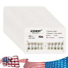 AZDENT Orthodontic Dental Brackets Braces Mini Standard Roth MBT.022/.018 Hooks
