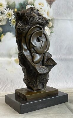 Surreal S.Dali Gesicht Modern Kunst Abstrakt Bronze Skulptur Auf Marmorsockel