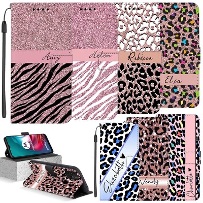 Personalized Phone Leather Cover Case For Motorola Moto G Stylus/Play/G 5G/Power