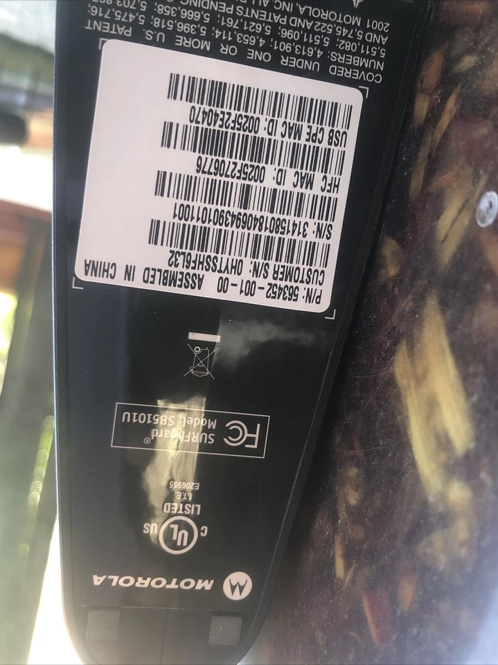 Motorola SURFboard SB5101U Cable Modem With ac/dc adapter and Ethernet Cable - Image 2 of 3