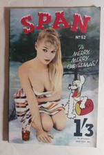 SPAN MAGAZINE #52 DEC 1958 CHRISMAS ISSUE AGNES LAURENT ANN RYDER SHIRLEY EPPS