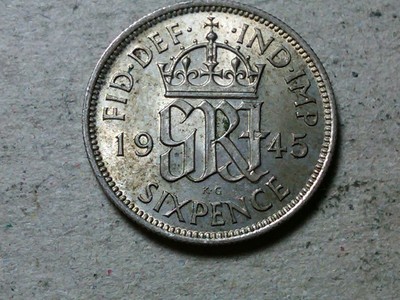 Great Britain 6 pence sixpence 1921 George V Wedding coin gift silver