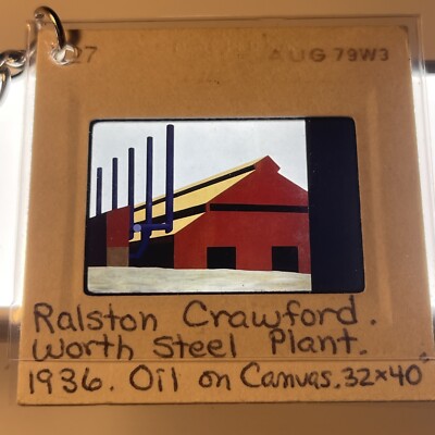 Ralston Crawford ''Worth Steel Plant  Abstract Art 35mm Slide KEYCHAIN 970