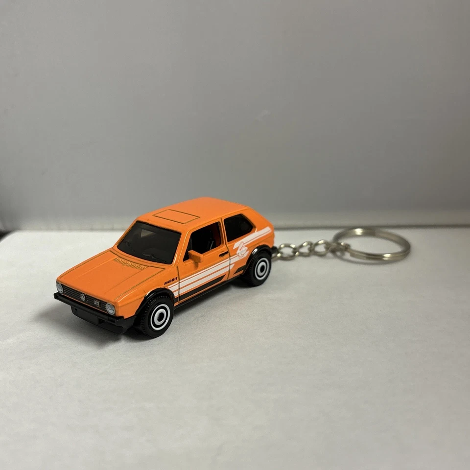 RARE KEY CHAIN ORANGE VOLKSWAGEN GOLF GTI MK1 CUSTOM LIMITED EDITION 1974-1983 - Image 2 of 2