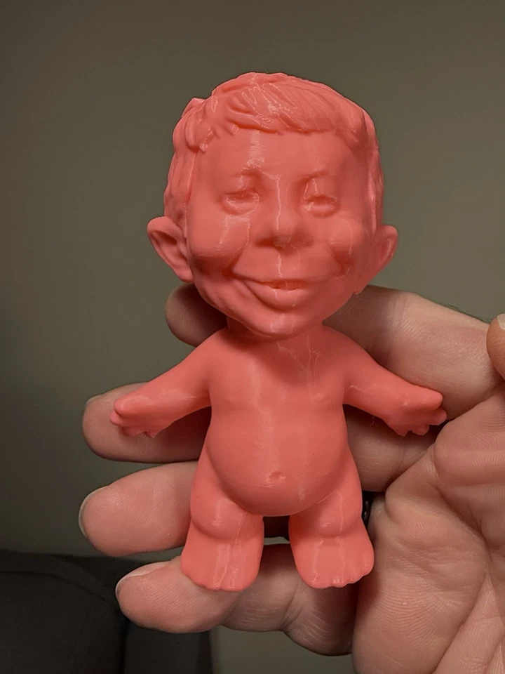 Juguete artístico troll de 4 pulgadas impreso en 3D Alfred E Neuman - Mad Magazine - ¿Qué me preocupa? Foto 2 de 4
