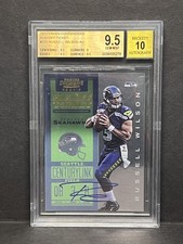 Russell Wilson 2012 Contenders Playoff Ticket #225 /99 ROOKIE BGS 9.5 / 10 Auto