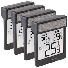 PEARL 4er-Set Au&szlig;en-Fensterthermometer mit H&ouml;chst- & Tiefstwerte-Anzeige