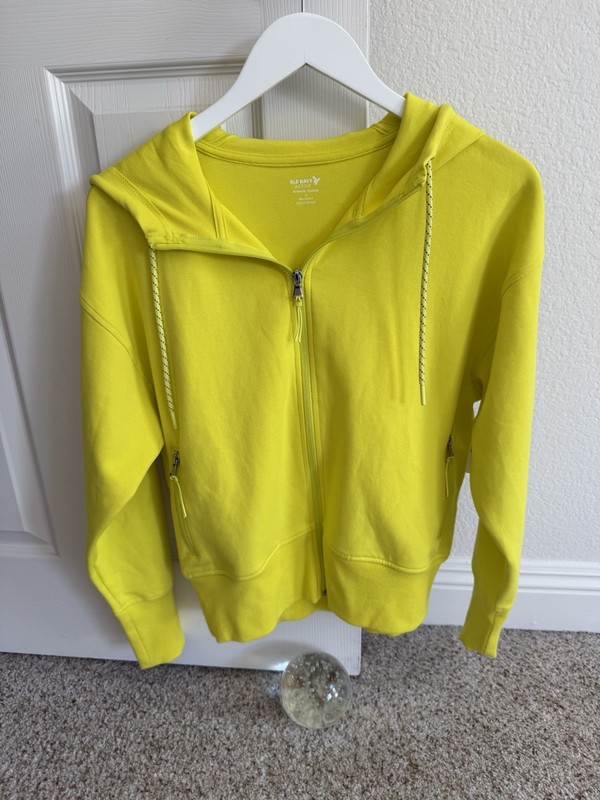Bright Yellow Full Zip Hoodie - Size Small - NWT!