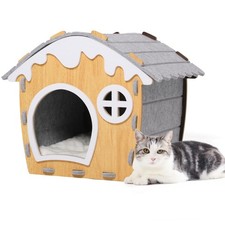 Giant Cat House for Indoor Cats, Cat Bed Cave,Soft and Comfortable,Cute Cat T...