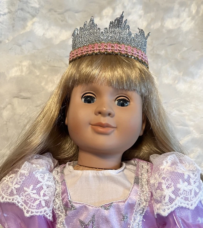 Rare Vtg 1998 Battat Blue Eyes - Movable LIds - Long Blonde Hair American Doll - Image 2 of 4