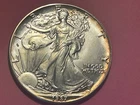1987 American Silver Eagle ,1 Ounce .999 Pure Silver , BU , Toning On Rim , Nice