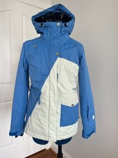 Orage Skiwear Women's Sport Hooded Ski Jacket Blue/White US Size XS