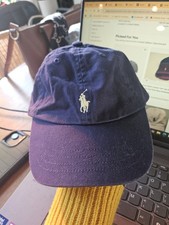 Polo Ralph Lauren Hat Cap Strap Back Youth One Size Navy Embroidered Pony Logo