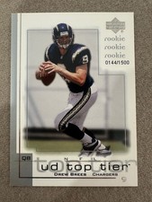 Drew Brees 2001 Upper Deck UD Top Tier 114/1500 Rookie Card. rookie card picture