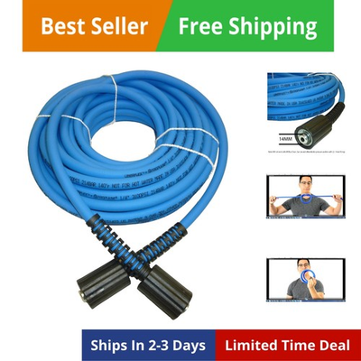#ad #ad UBERFLEX Kink Resistant Pressure Washer Hose 1 4quot; 3100 PSI with 2 22MM ... $92.59