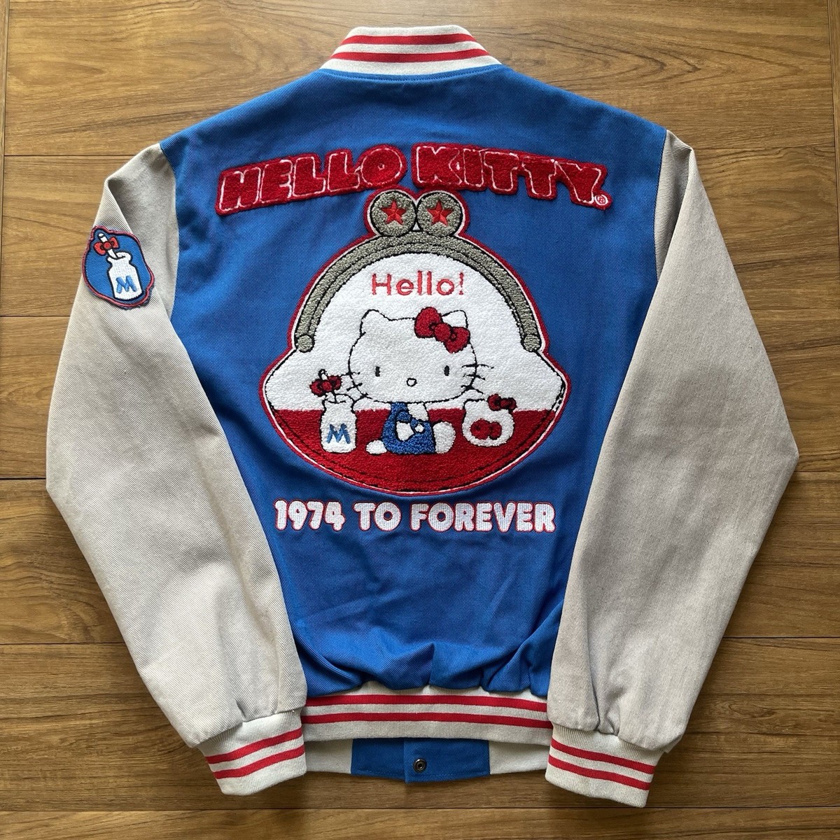 Hello Kitty スタジャン1976年 Hello Kitty Air Varsity Jacket 1974 To Forever Blue Sanrio NWT
