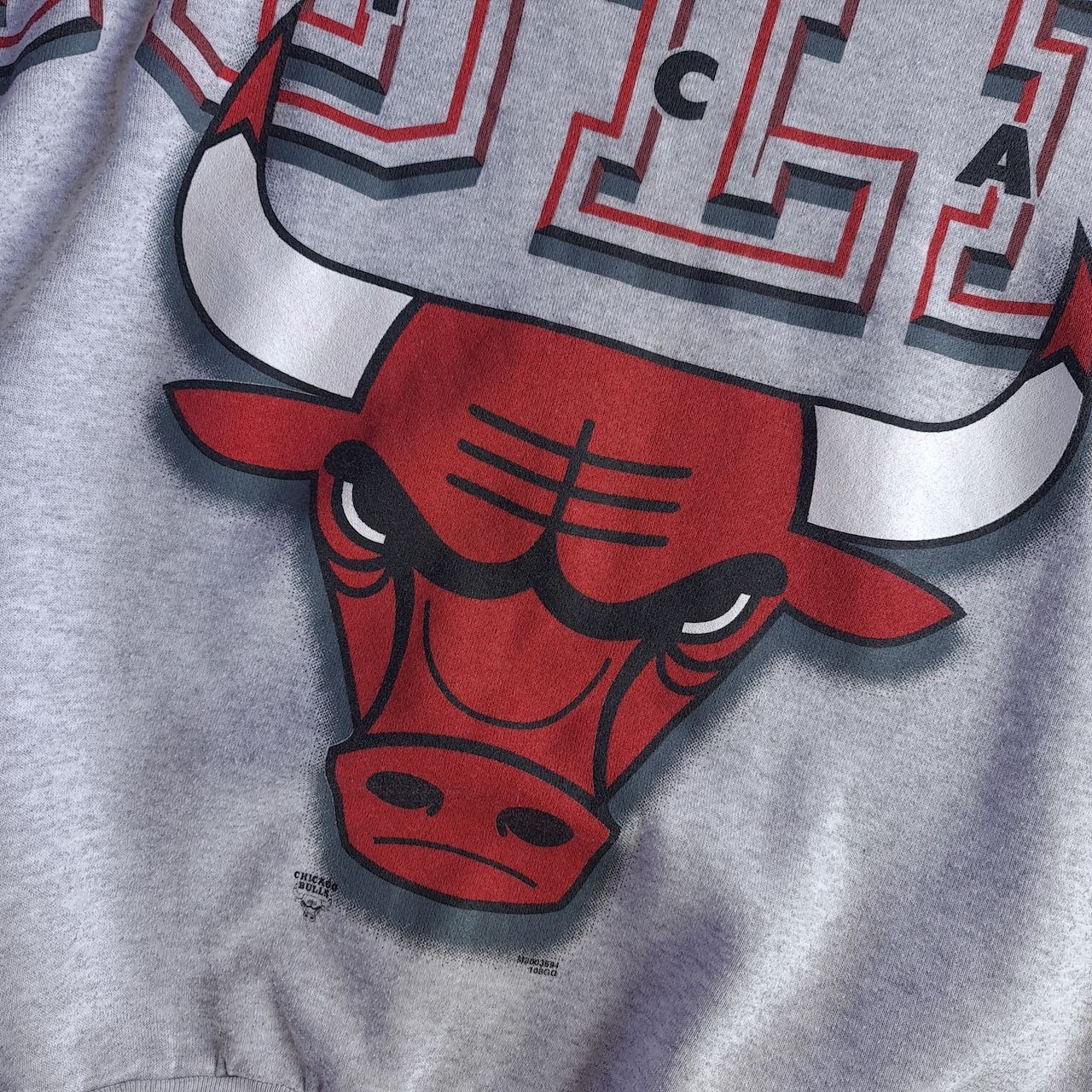 Rare Vintage 90s Chicago Bulls Spell Out Sweatshirt image 2