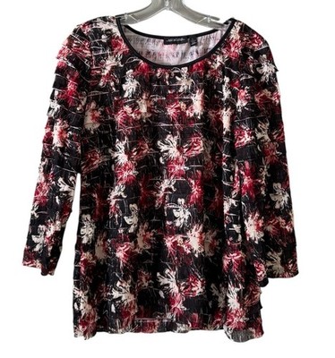 Notations Women Size Large Colorful Tiered Ruffle Top Whimsigoth Fairy City