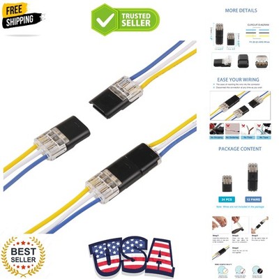 Pluggable Low Voltage Wire Connectors, No Stripping 3 Wire Connectors, 3 Pins...