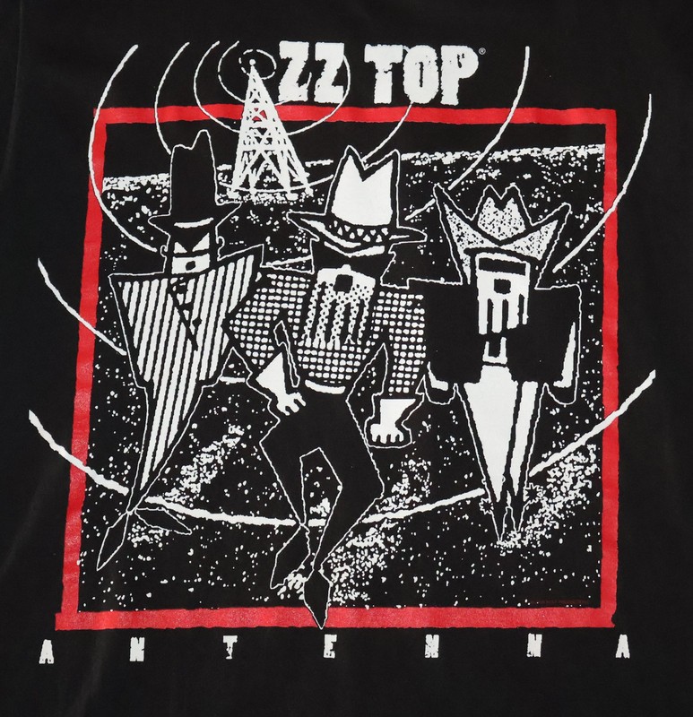 VTG ZZ TOP ANTENNA PENETRATING THE IONOSPHERE T SHIRT LARGE BLACK NICE CONDITION