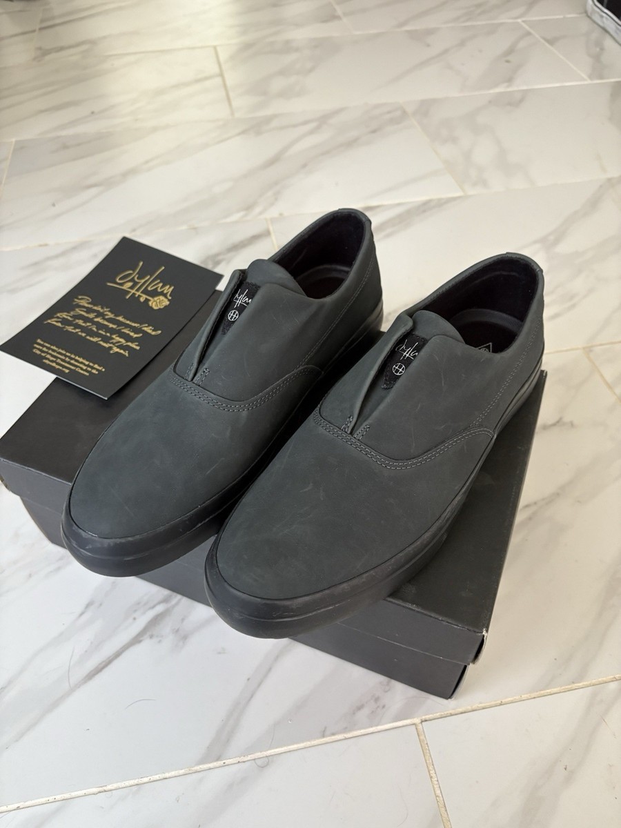 Dylan Rieder Huf Slip On Size BLACK-BLACK *BRAND NEW*