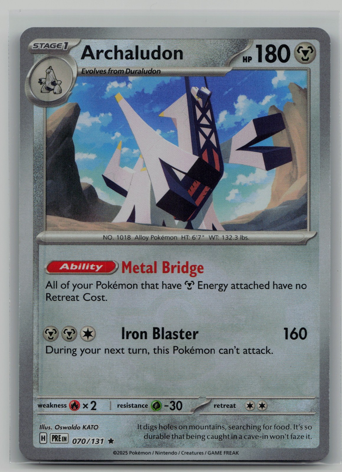 Archaludon (Poke Ball Pattern) Rare SV: Prismatic Evolutions 070/131 NM