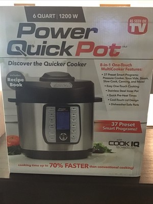 Power Quick Pot 8-in-1 Quart 1200W One-Touch Multi Cooker Stainless  Steel