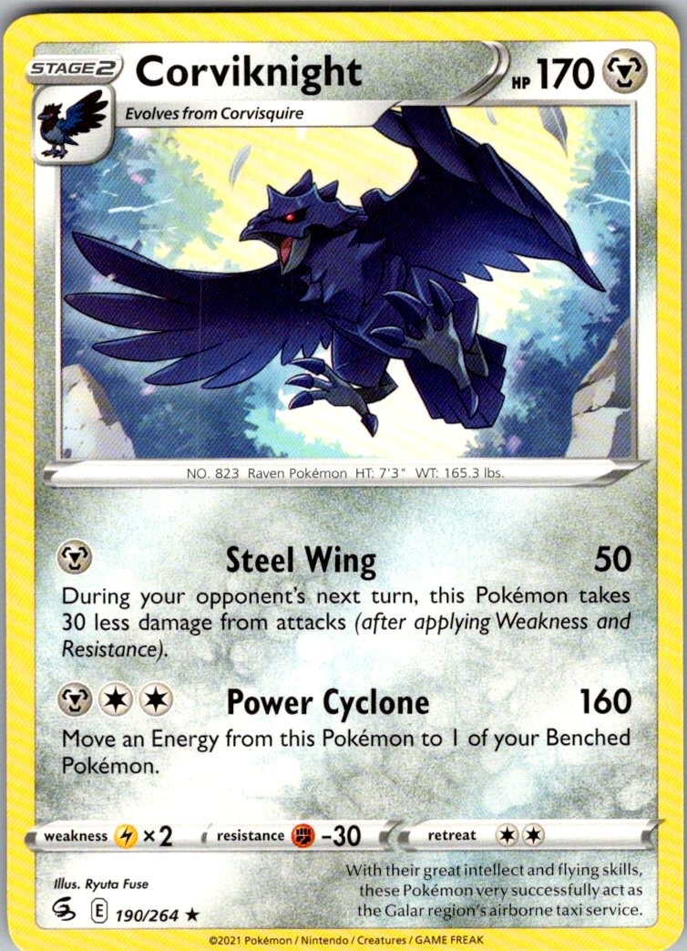 Corviknight 190/264 Rare Fusion Strike NM