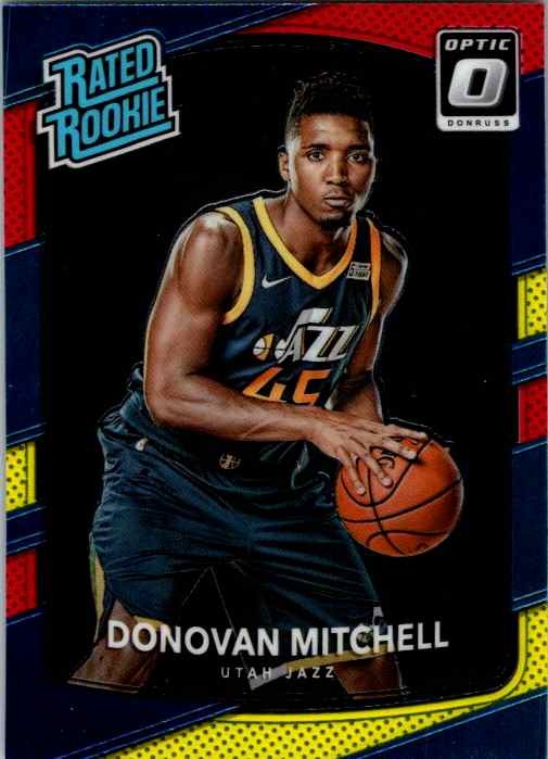 2017-18 Donruss Optic #188 Donovan Mitchell Red and Yellow