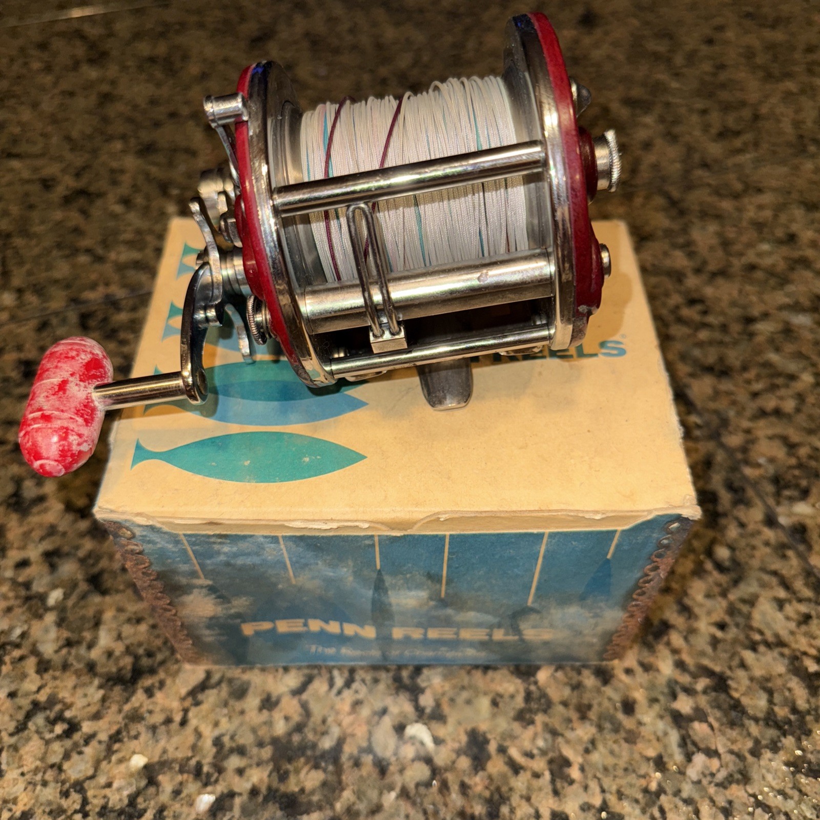Penn Reel Peer 209 Fishing Reel - Red Handle - 1970s Vintage