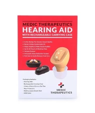 MEDIC THERAPEUTICS HEARING AIDS WITH RECHARGEABLE CARRYING CASE NEW In BOX