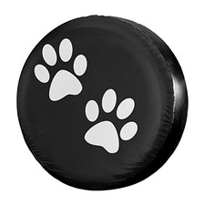 Spare Tire Cover Dust-Proof Wheel Tire Cover 15"for diameter 27"-29" Paw Print