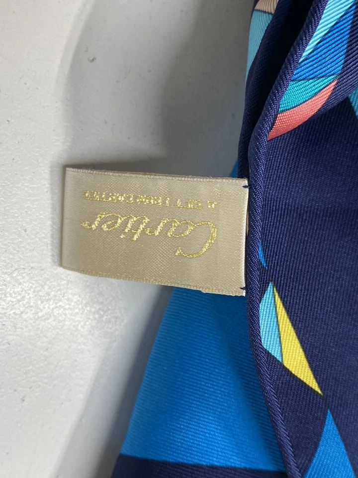 Bufanda de seda geométrica multicolor Cartier Foto 4 de 4