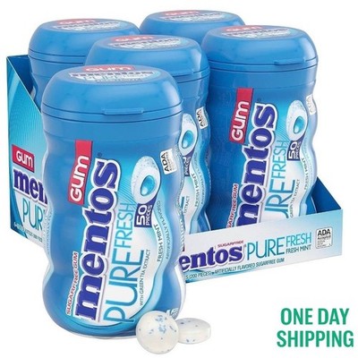 Mentos Pure Fresh Sugar Free Gum Fresh Mint 50 Piece Bottle