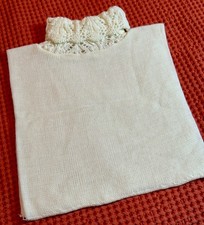 Vintage Knitted Turtleneck Dickey / False Collar - Cream